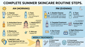 Follow summer skincare routine for dry skin