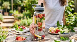 Use infuser bottle for detox water daily