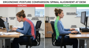 Improve posture for lower back pain prevention