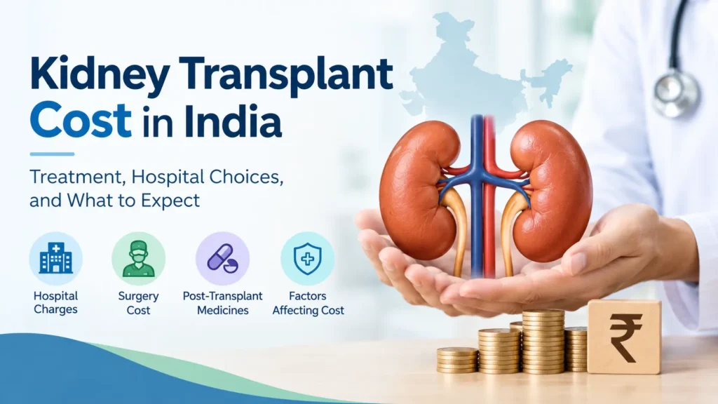 Kidney transplant cost in India, including surgery, hospital and post-transplant expenses